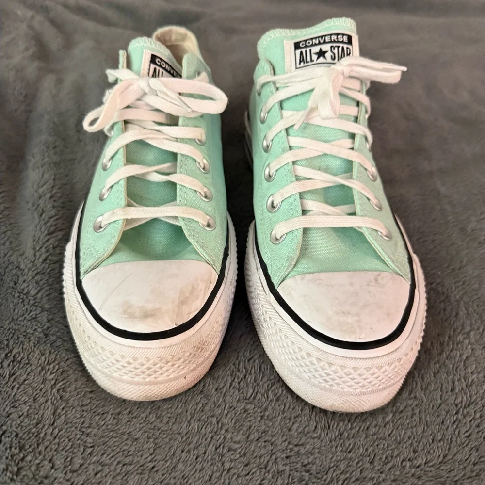 Converse Mint Green Platform Sneakers - Picture 2 of 5